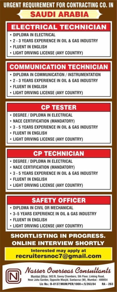Saudi Arabia Oil & Gas Jobs 2026: Hiring For Contracting Company | Apply Online
