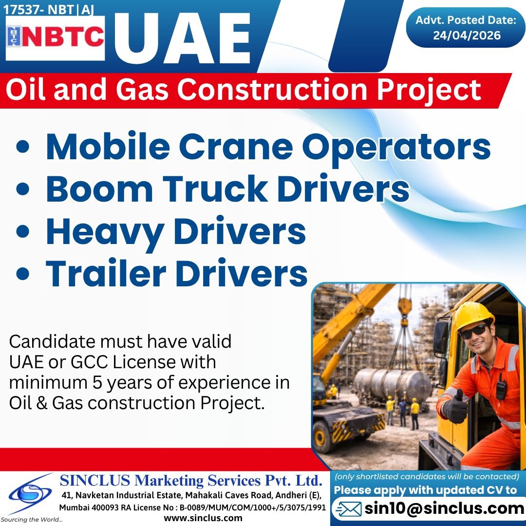 Hiring for UAE Oil & Gas Construction Project