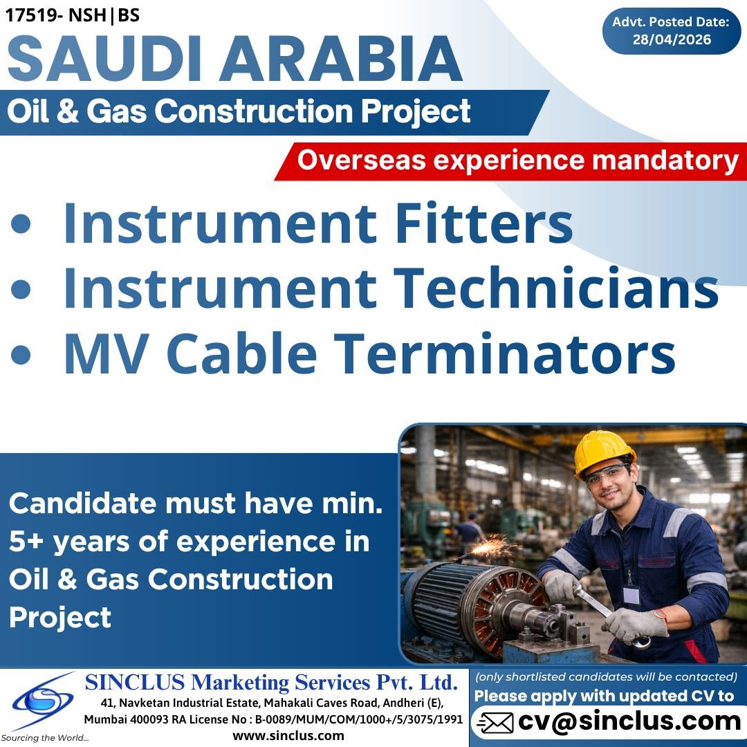  Exciting Opportunity in Saudi Arabia – Oil & Gas Construction Project