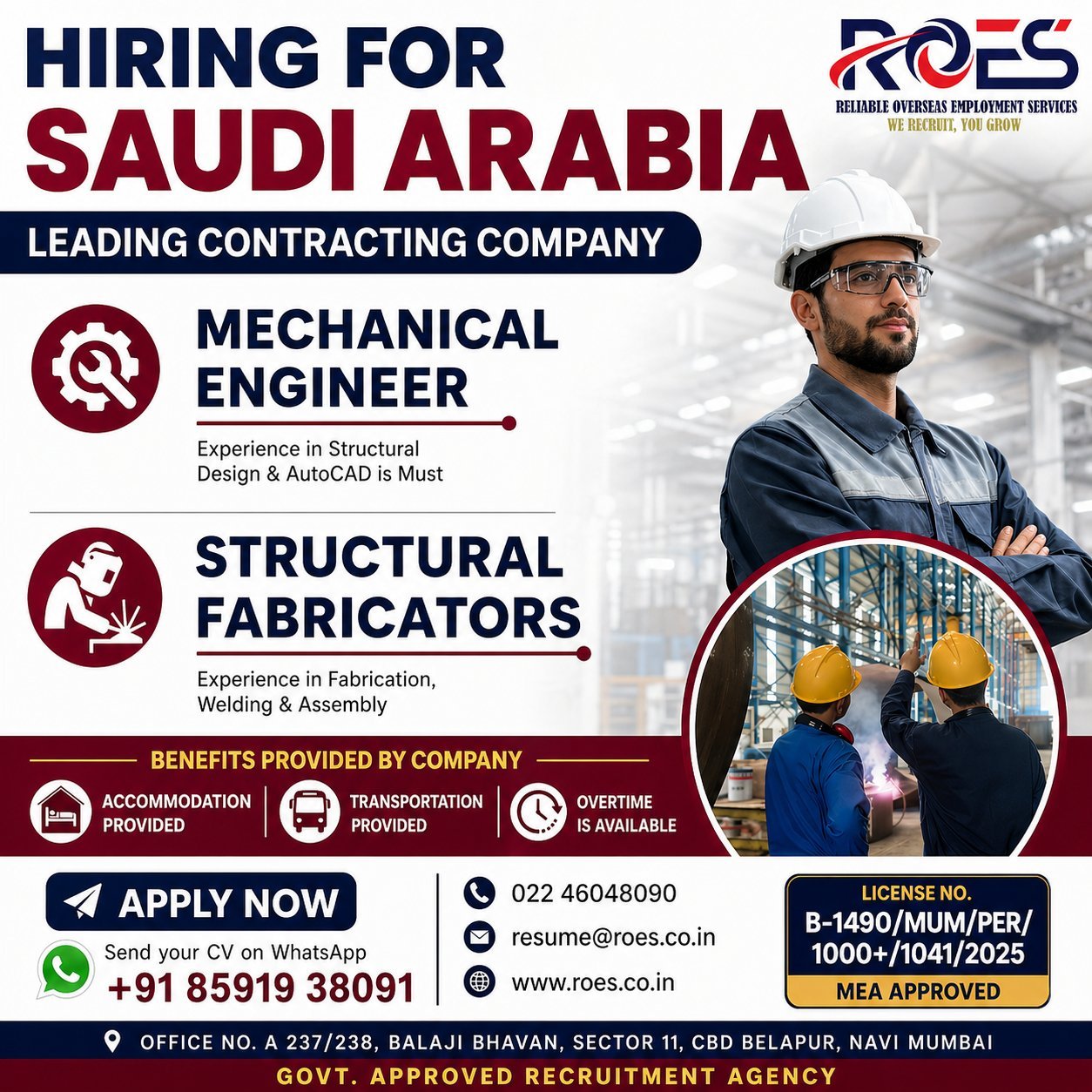 Saudi Arabia Jobs 2026: Hiring for Leading Contracting Company