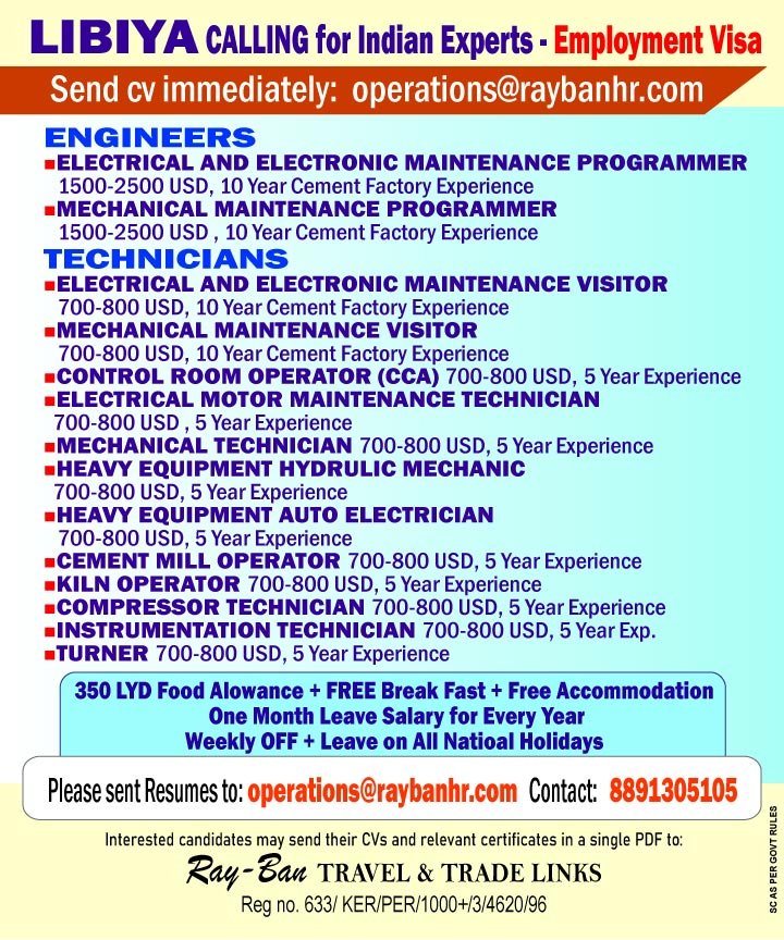 Libya Jobs for Engineers & Technicians 2026 | Apply Now