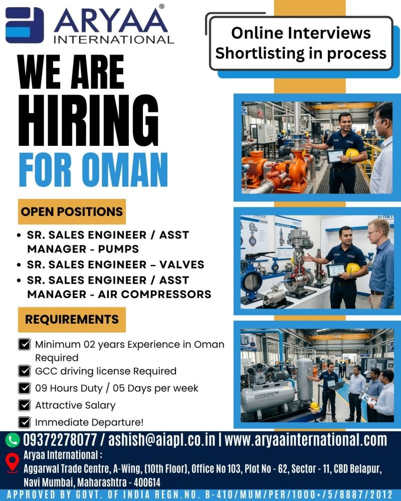 Hiring for Oman - Online Interviews | Shortlisting in Progress