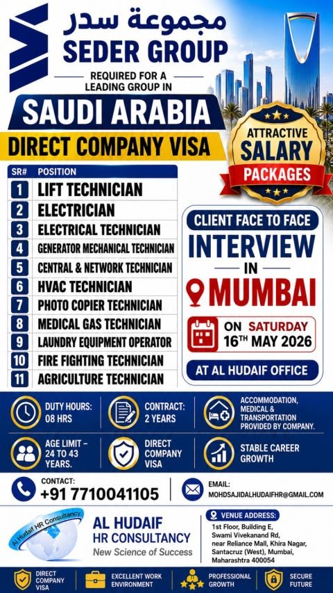 Saudi Arabia Seder Group Jobs - Apply Now