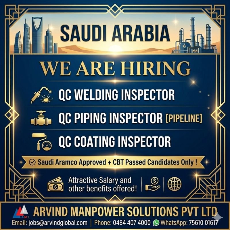 Hiring for Saudi Arabia Reputed Company