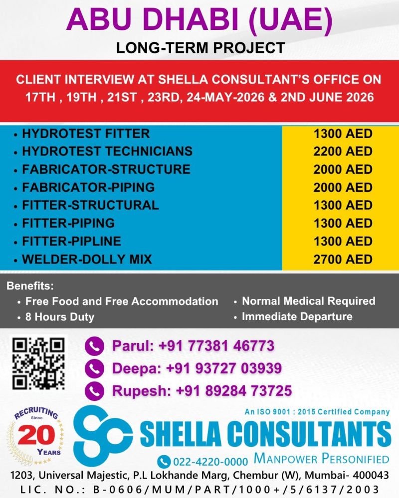 Abu Dhabi UAE Long-Term Project Jobs 2026 – Apply Now