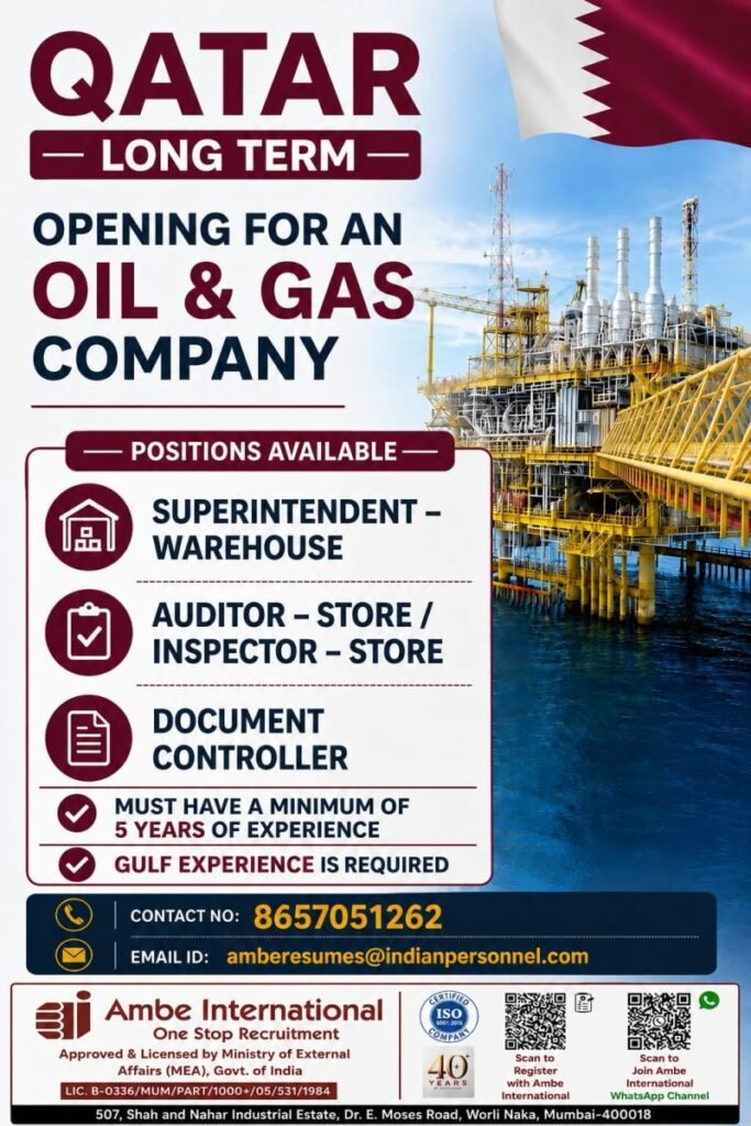 Qatar Jobs – Long-Term (Opportunity in Oil & Gas Company) Qatar Jobs – Long-Term (Opportunity in Oil & Gas Company)