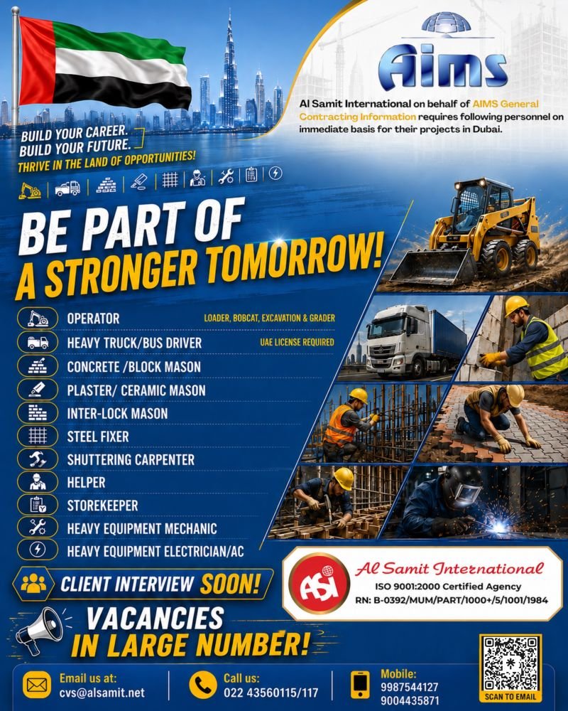 Massive Hiring Drive for Dubai - Apply Now