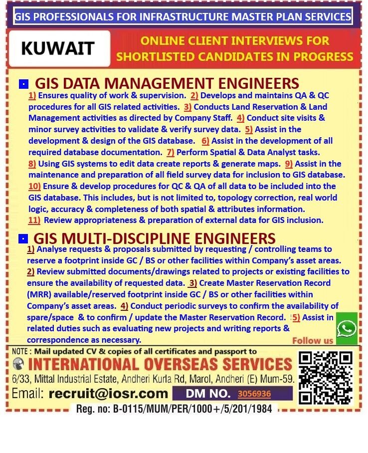 Kuwait - Job Opportunities For Gis Professionals