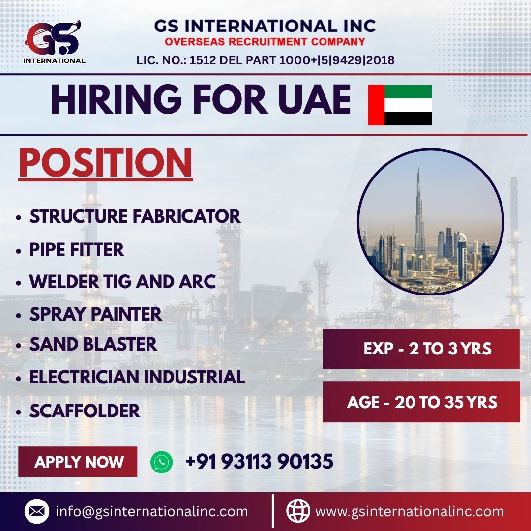 UAE Jobs 2026 – Hiring for Multiple Technical Positions | Apply Now