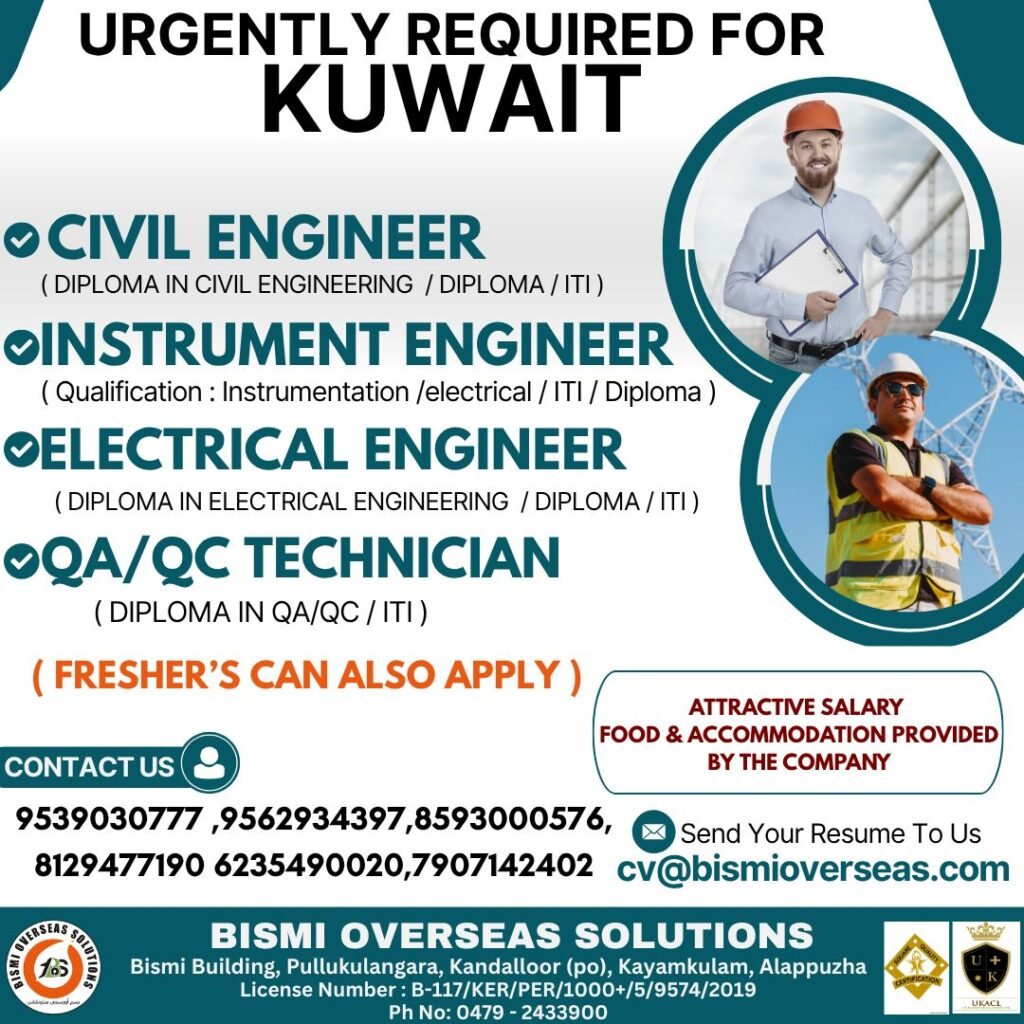 Urgently Hiring for Kuwait - Apply Now