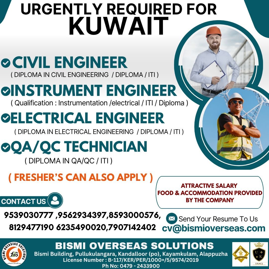 Urgently Hiring for Kuwait - Apply Now