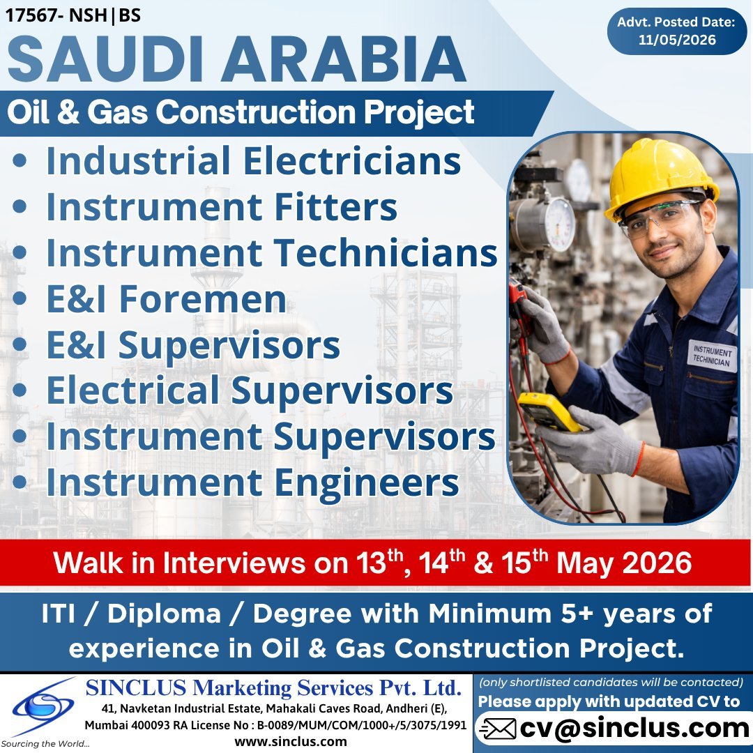 Exciting Job Opportunity in Saudi Arabia - Oil & Gas Construction Project
