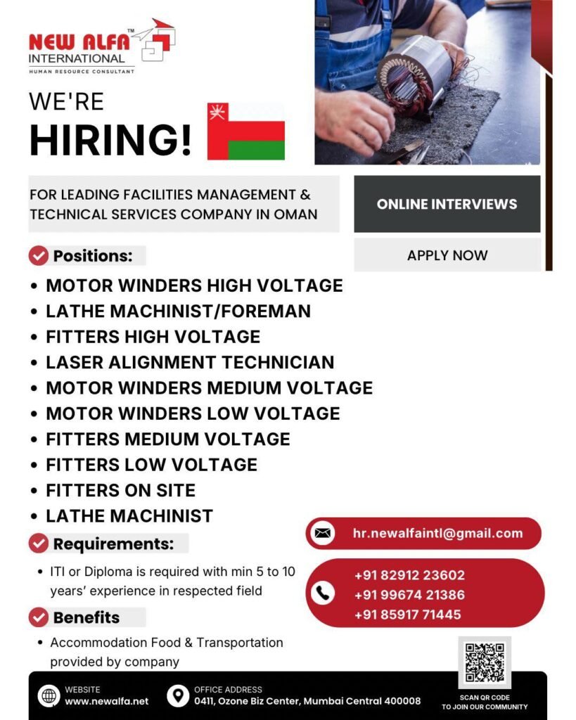 Oman Jobs 2025: Hiring for Facilities Management Company