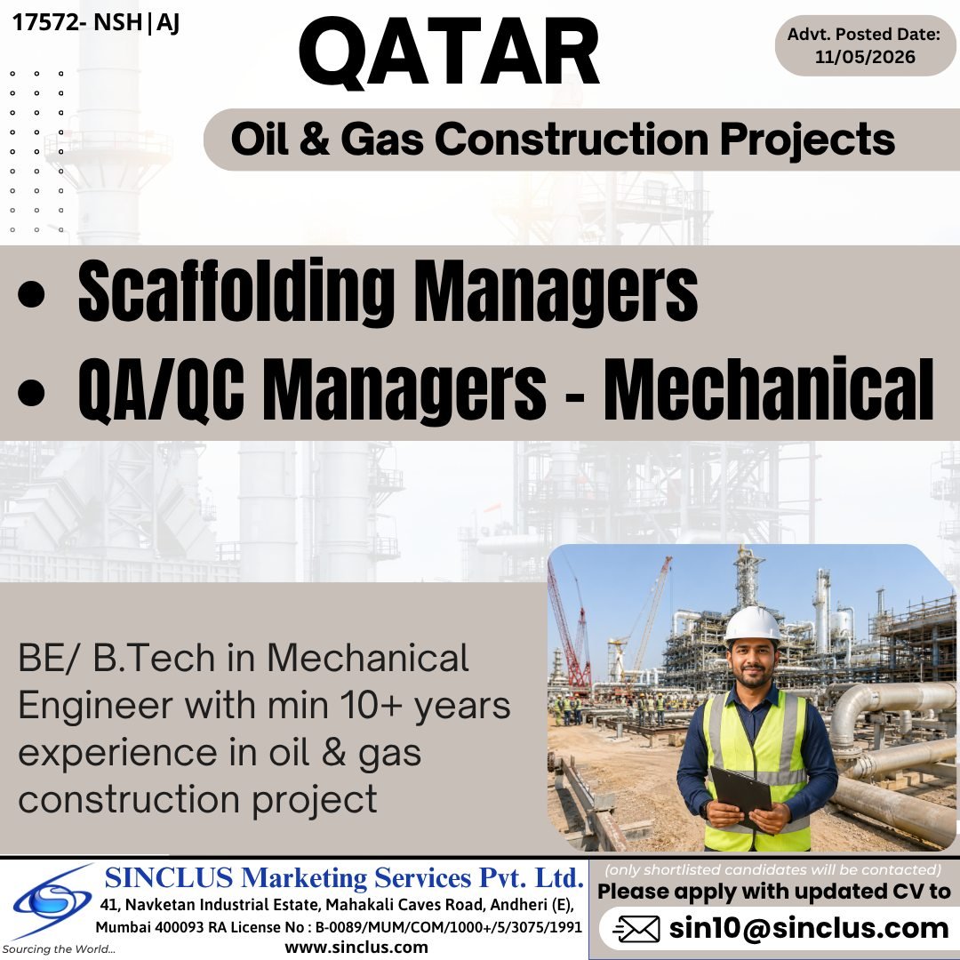 Exciting Job Opportunities in QATAR – Oil & Gas Construction Projects
