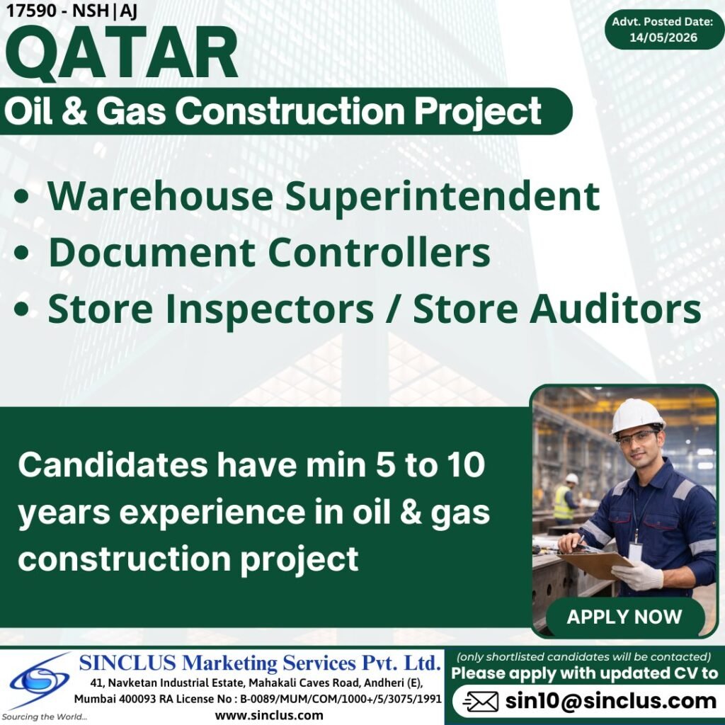 Job Opportunities in Qatar – Oil & Gas Construction Project
