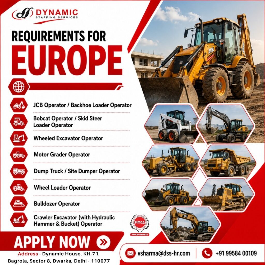 Europe : Hiring For Reputed Company - Apply Now