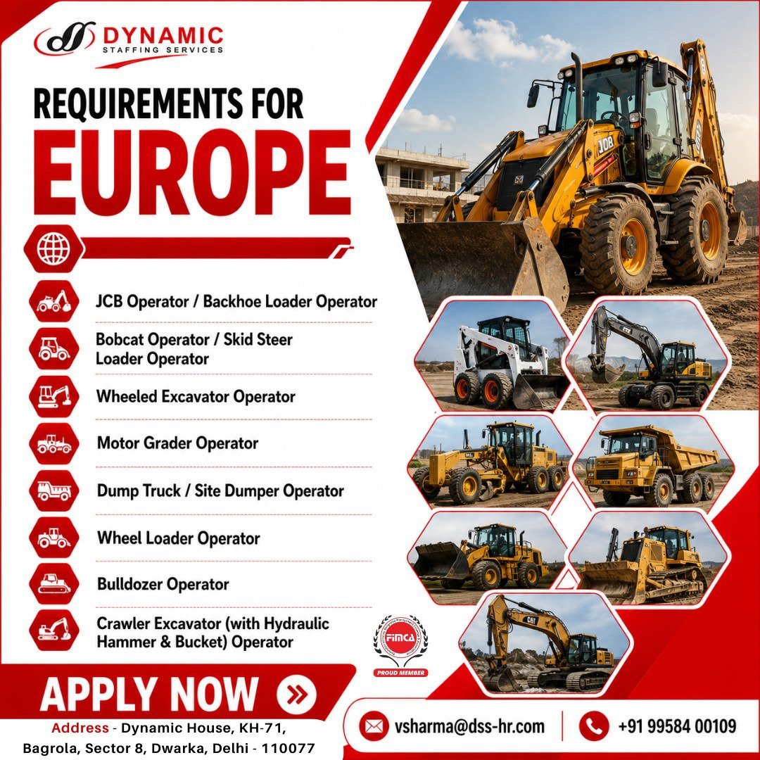 Europe : Hiring For Reputed Company - Apply Now