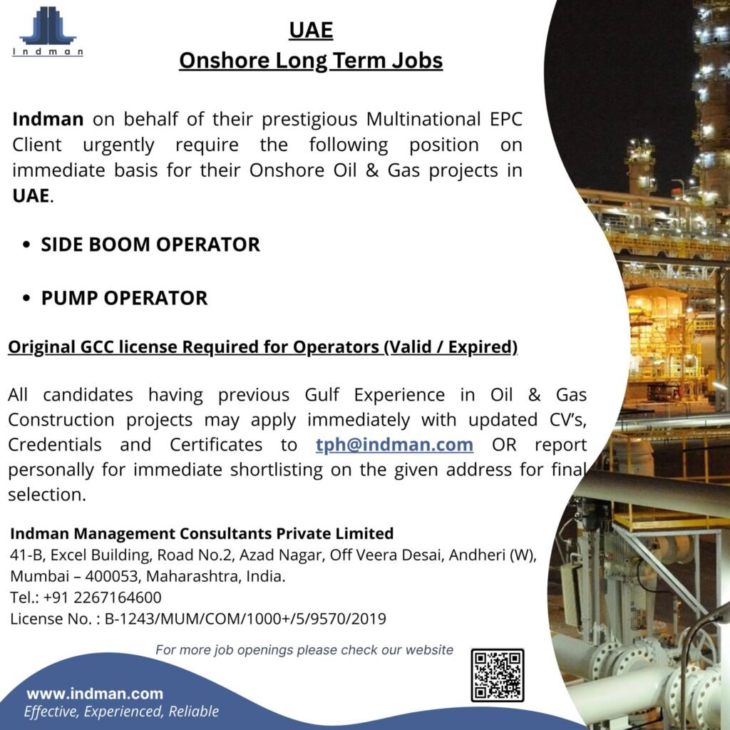 UAE Onshore Long Term Jobs