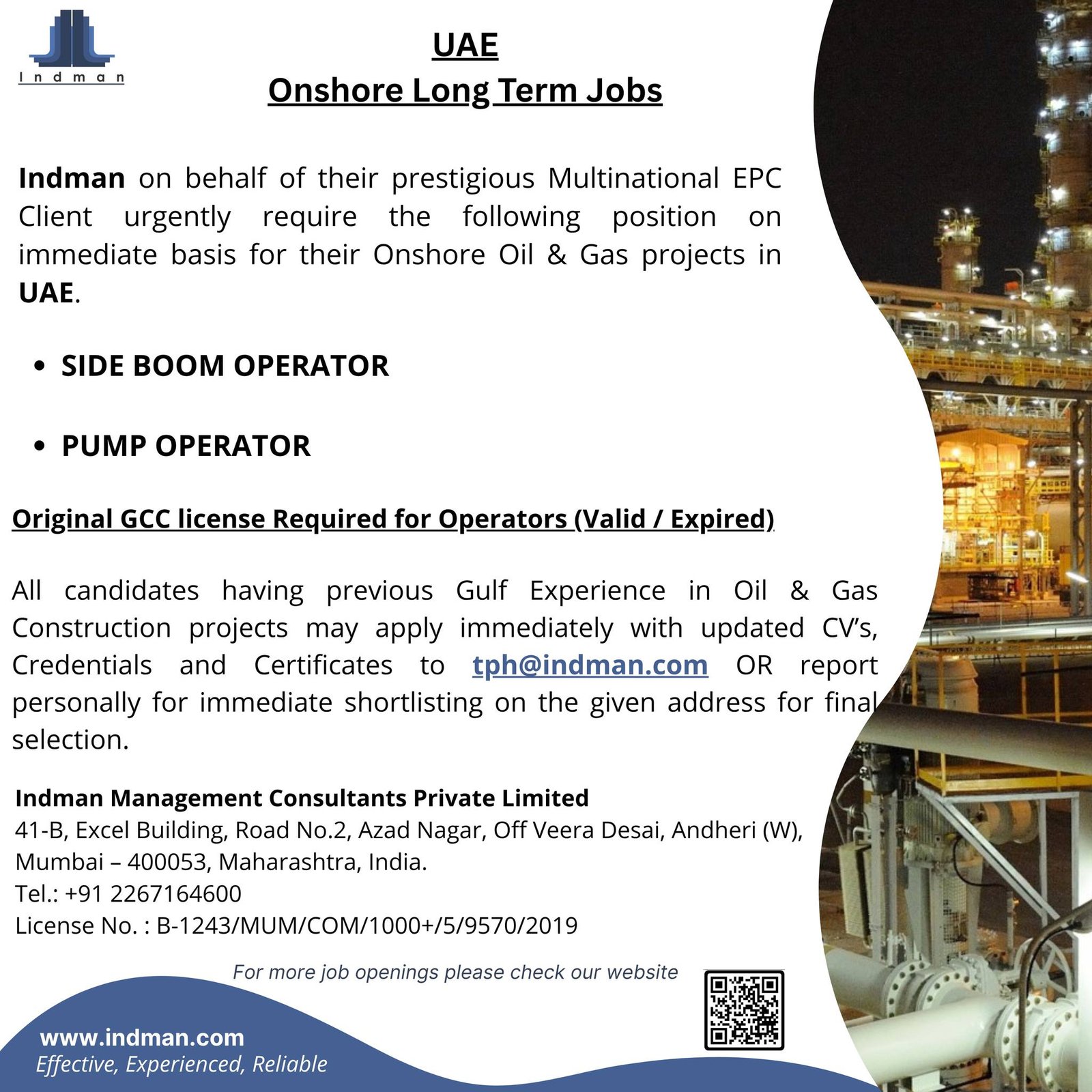 UAE Onshore Long Term Jobs