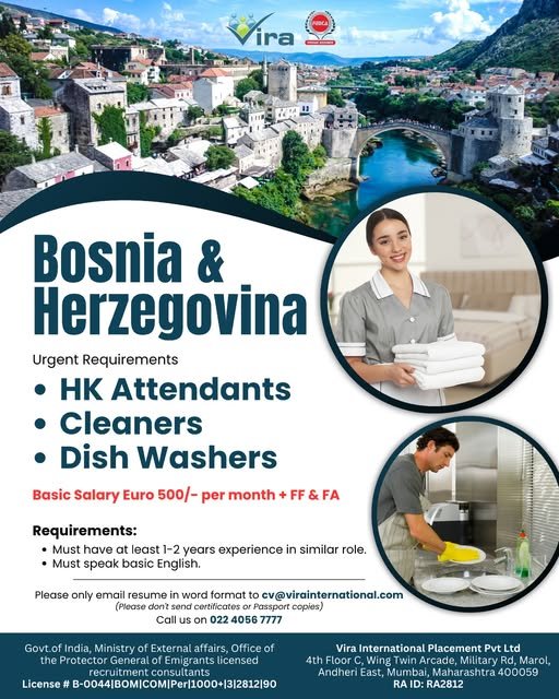 Job Opportunity In Europe: Work In Bosnia & Herzegovina