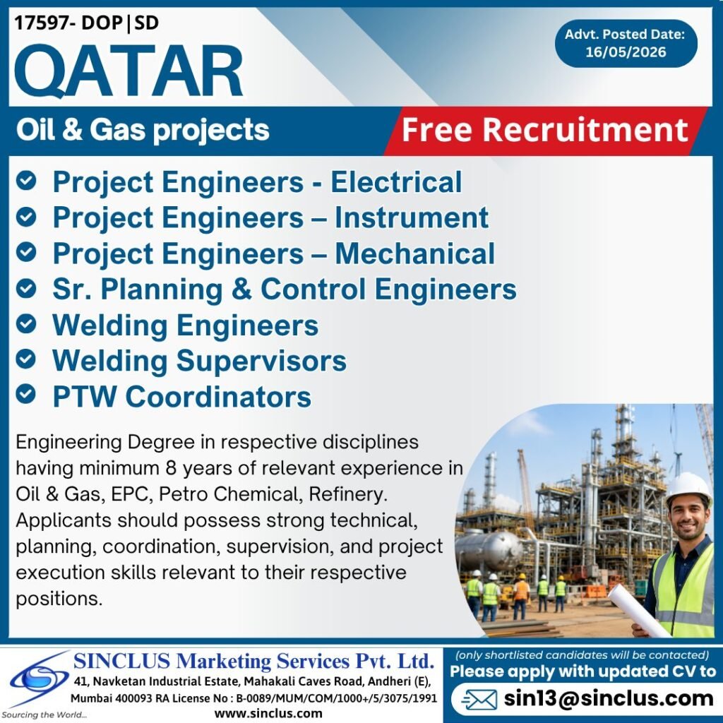 Exciting Career Opportunities in QATAR - Oil & Gas Projects