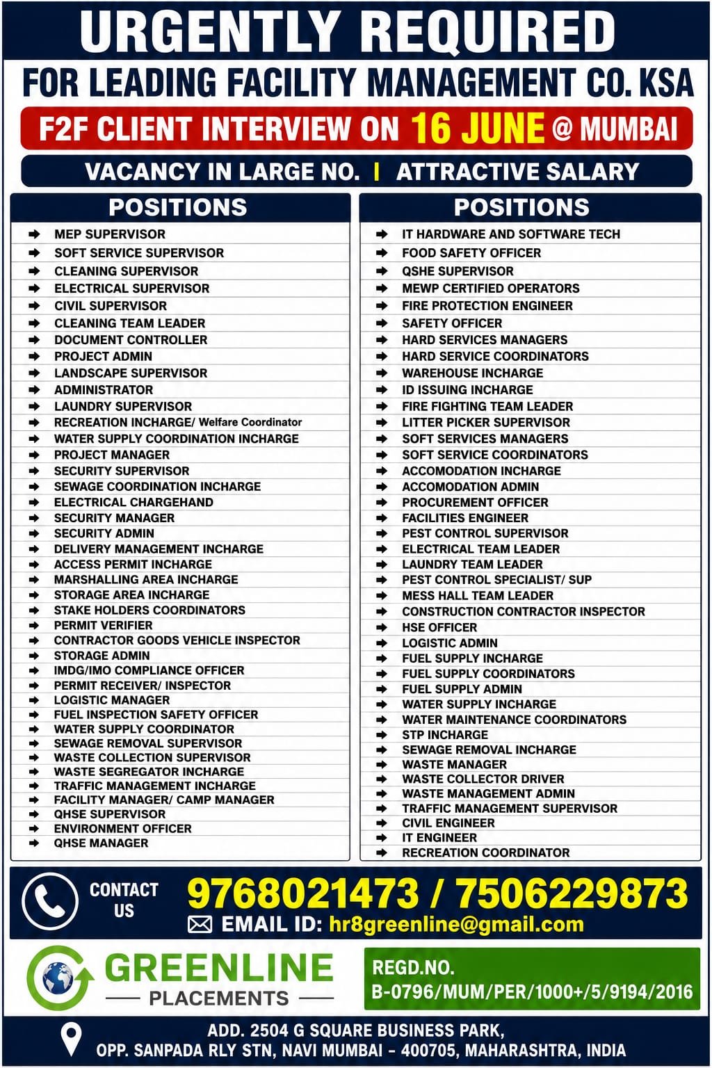 Saudi Arabia Facility Management Jobs 2026 – Large Scale Hiring 