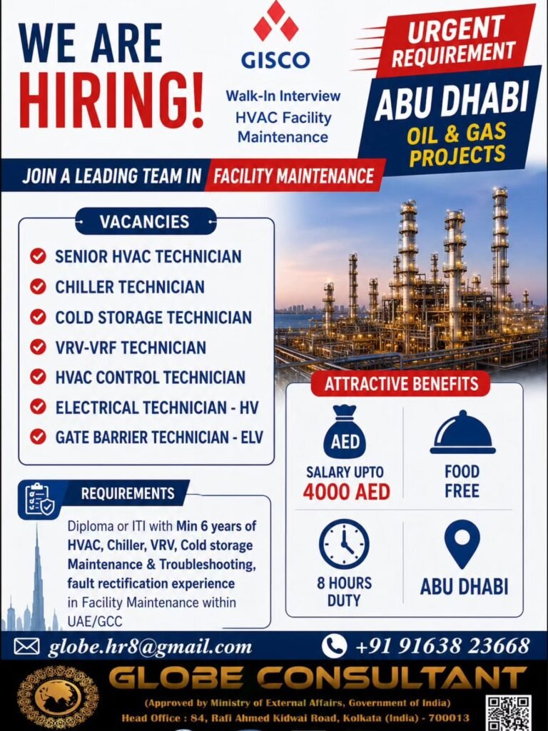UAE Oil & Gas Jobs 2026 – Hiring For GISCO