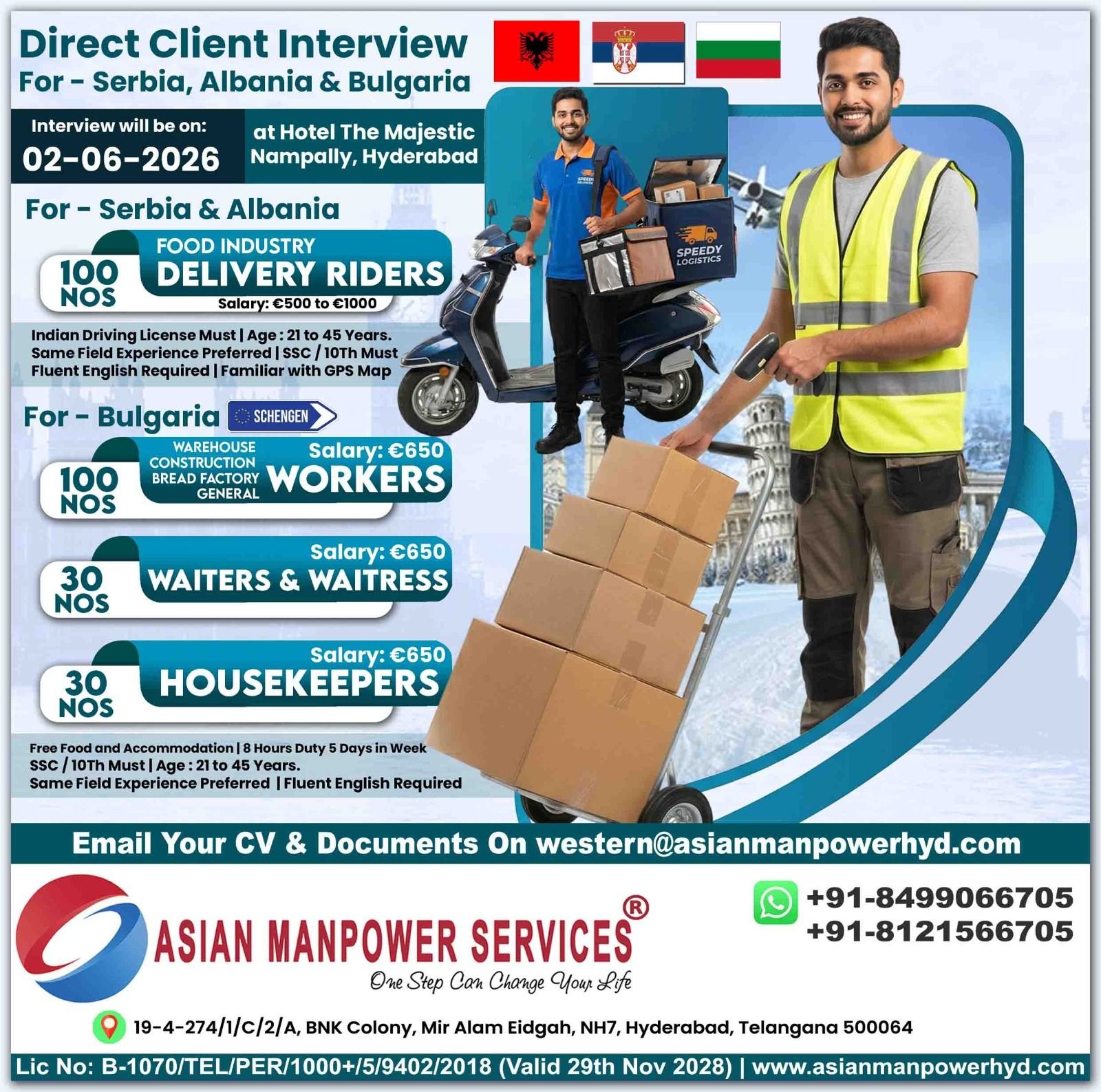 Europe Jobs 2026 – Serbia, Albania & Bulgaria Hiring 