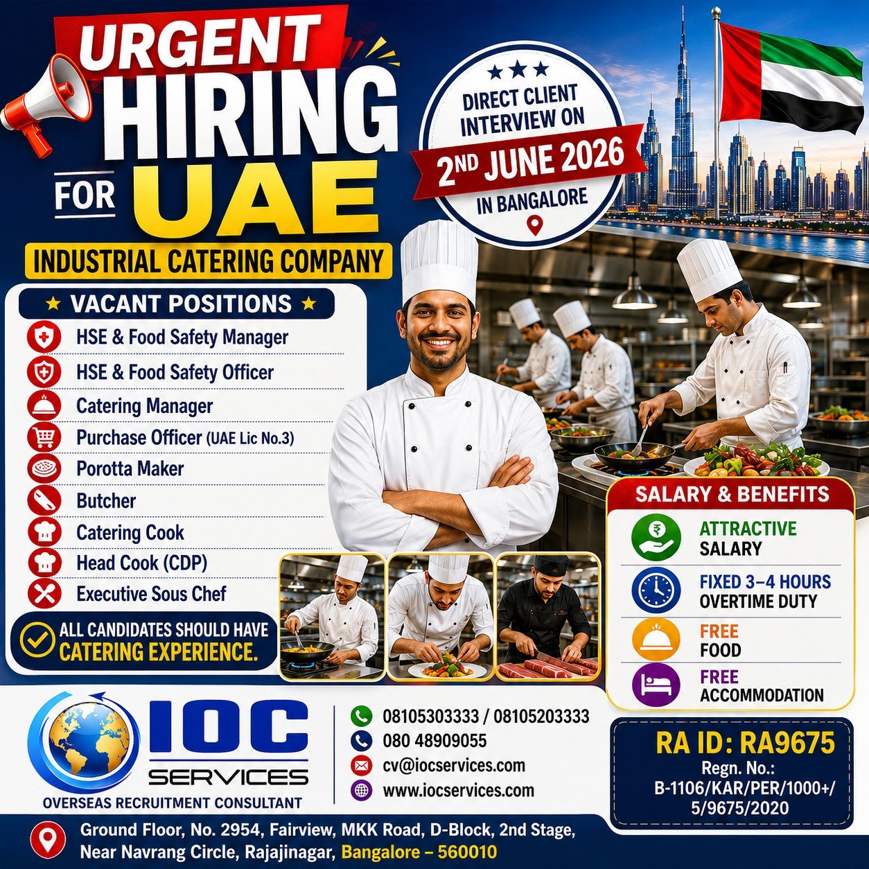 UAE Industrial Catering Company Jobs 2026 – Direct Client Interview