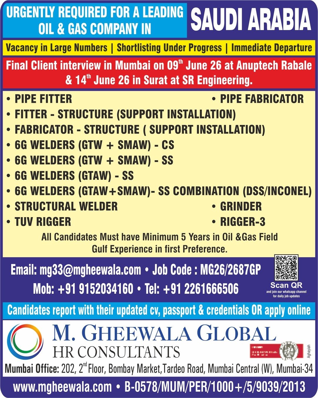 Saudi Arabia Oil & Gas Jobs 2026 – Apply Today