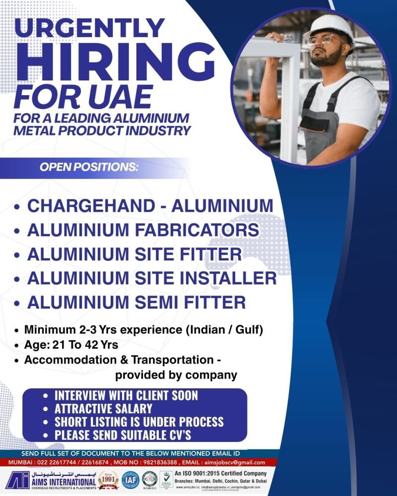 UAE Aluminium Industry Jobs 2026 – Apply Now