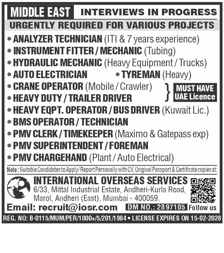 UAE & Kuwait Jobs 2026 – Urgent Recruitment for Various Projects | Apply Now