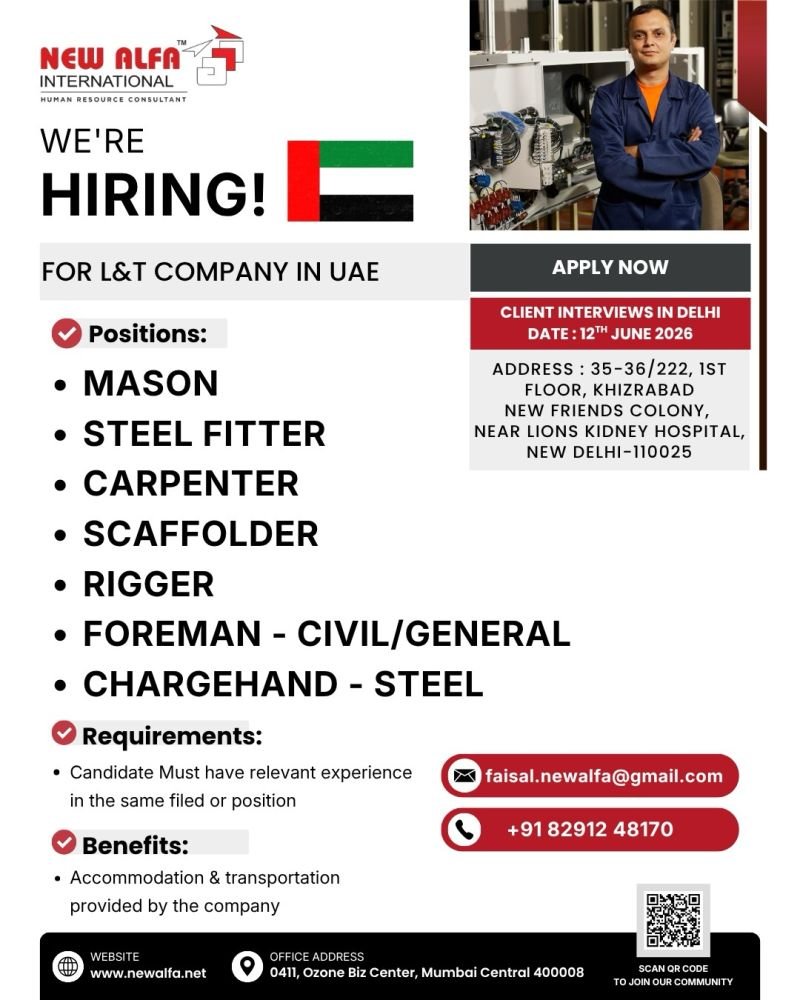 UAE Jobs 2026 for L&T Company – Apply Now