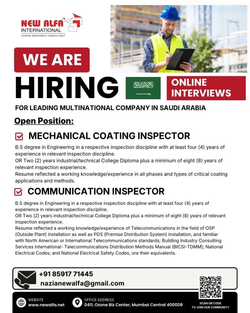 Saudi Arabia - Hiring For leading Multinational Company 