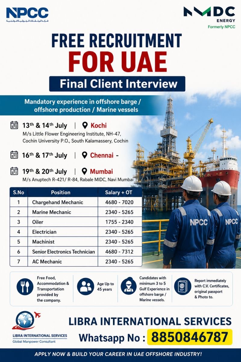 Hiring for NMDC UAE | Client Face to Face Interview
