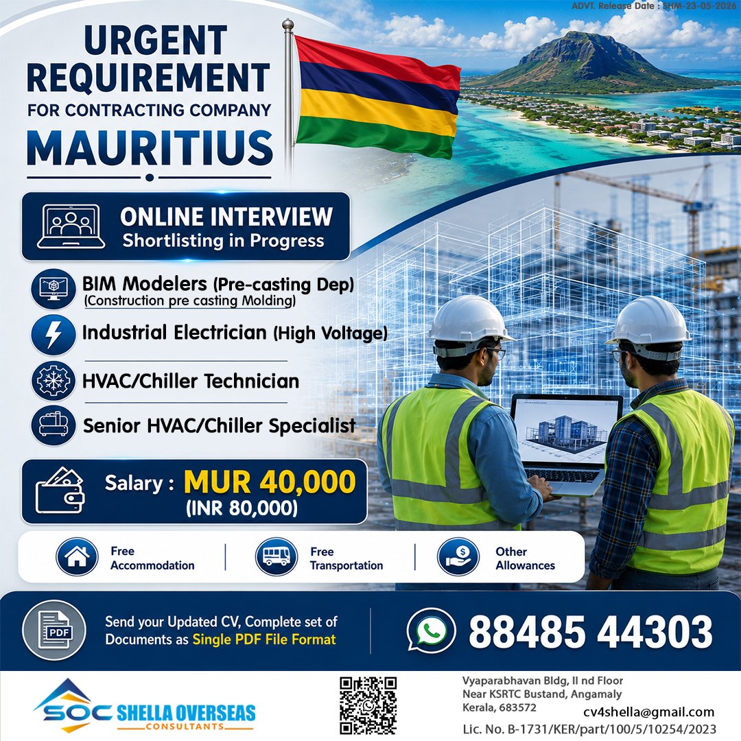 Mauritius Contracting Company Jobs 2026 – Apply Now
