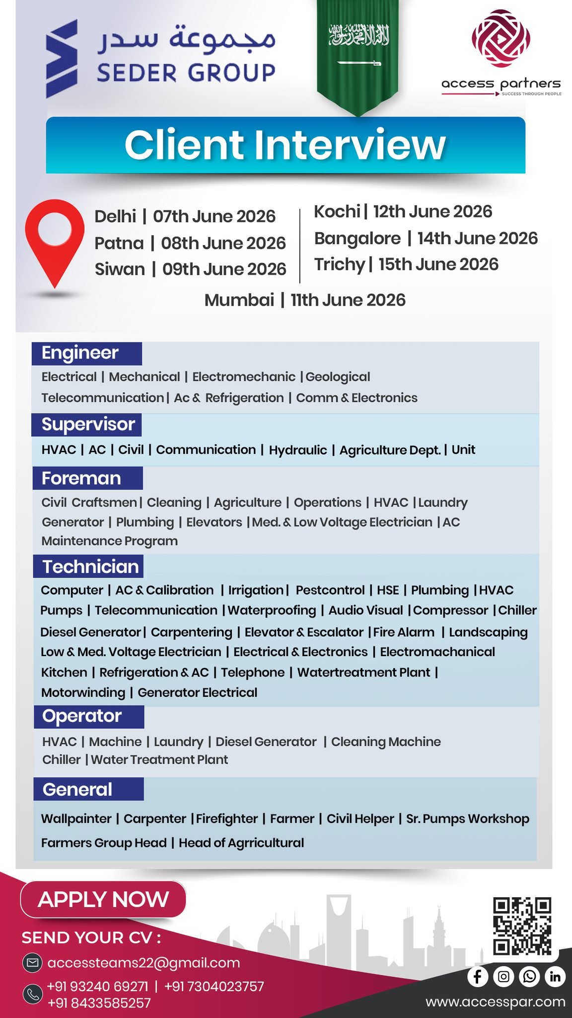 Seder Group Saudi Arabia Jobs 2026 – Large Vacancies