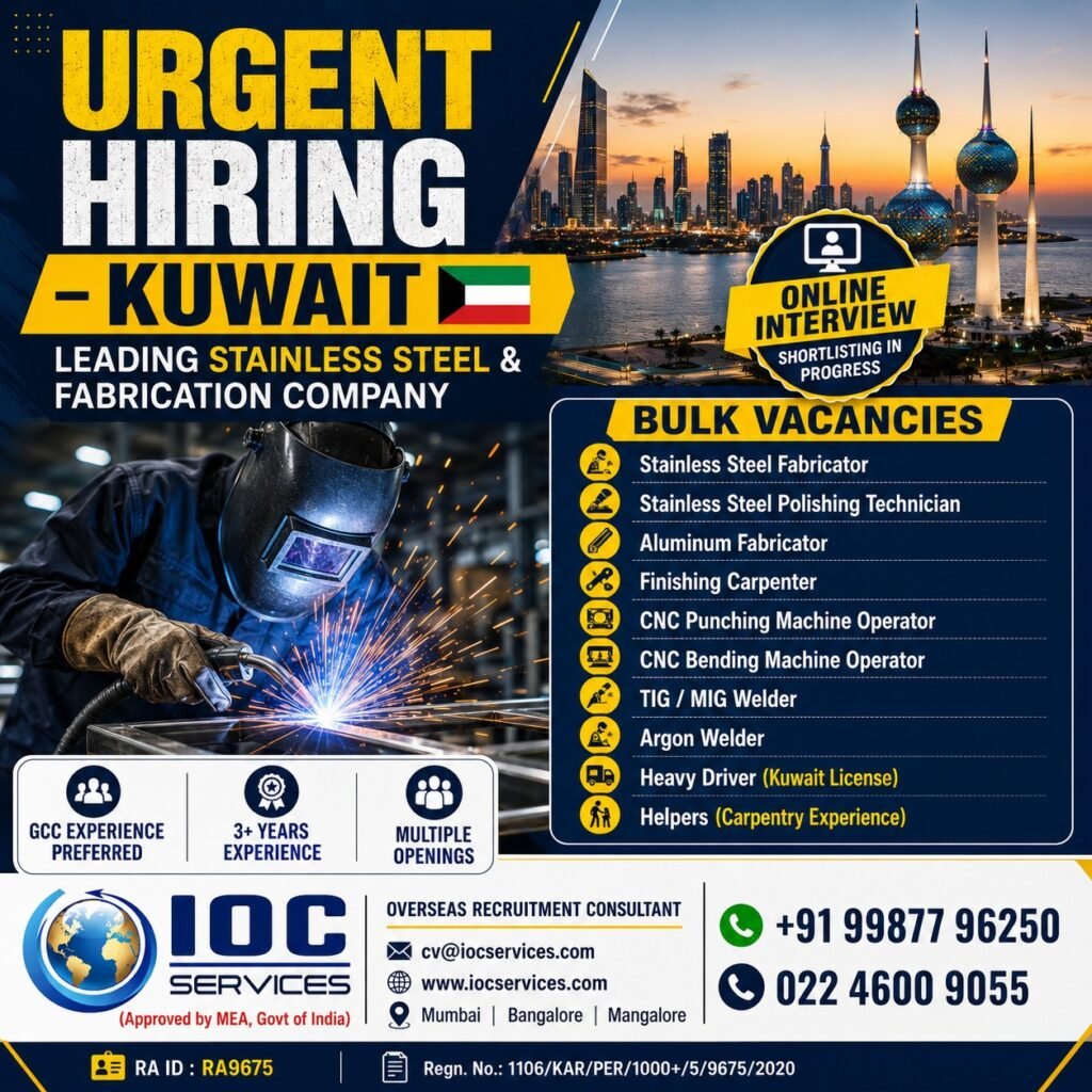 Kuwait Stainless Steel & Fabrication Company Jobs 2026 – Apply Now