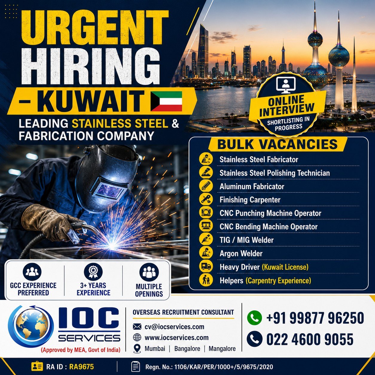 Kuwait Stainless Steel & Fabrication Company Jobs 2026 – Apply Now