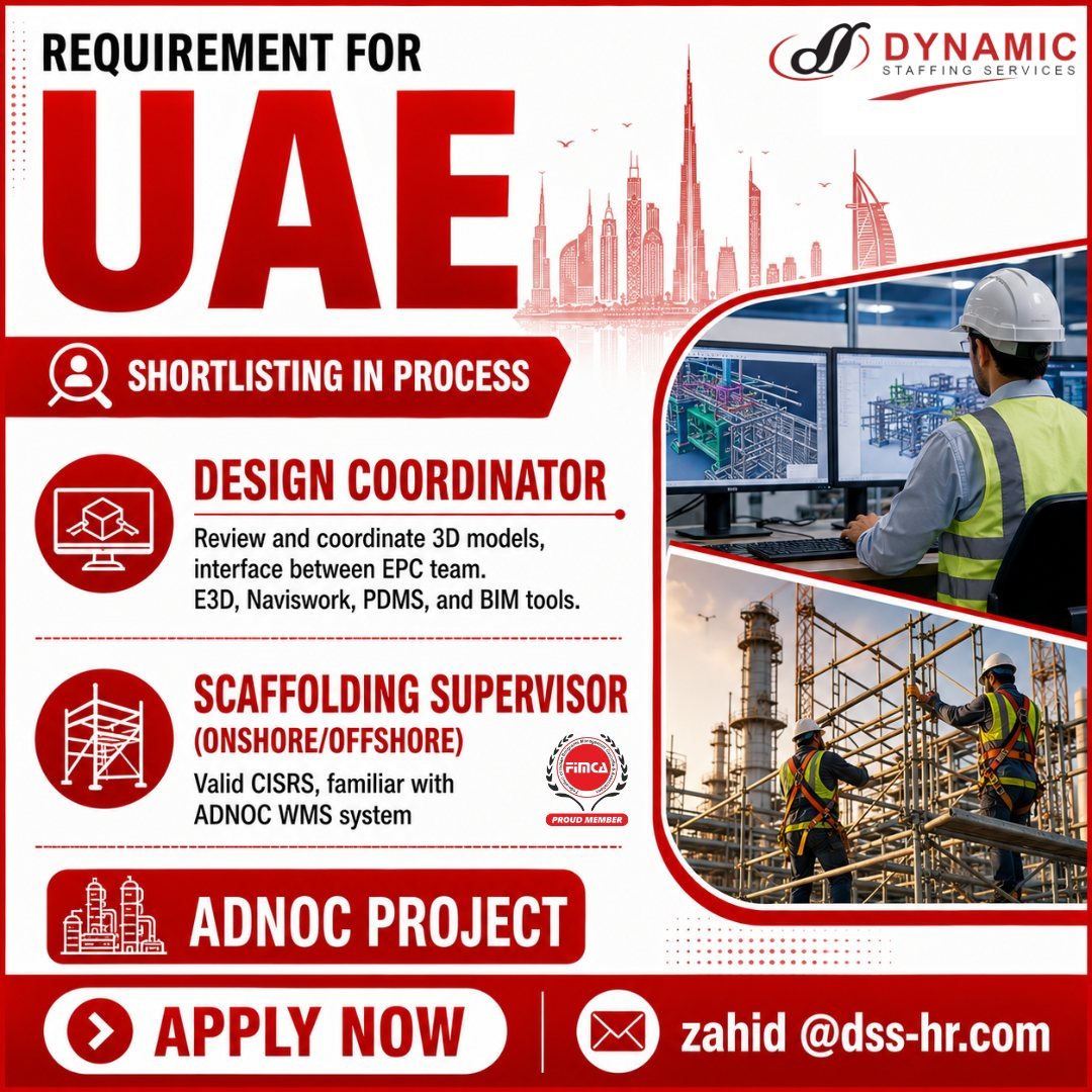 Urgent Hiring For UAE Prestigious Project