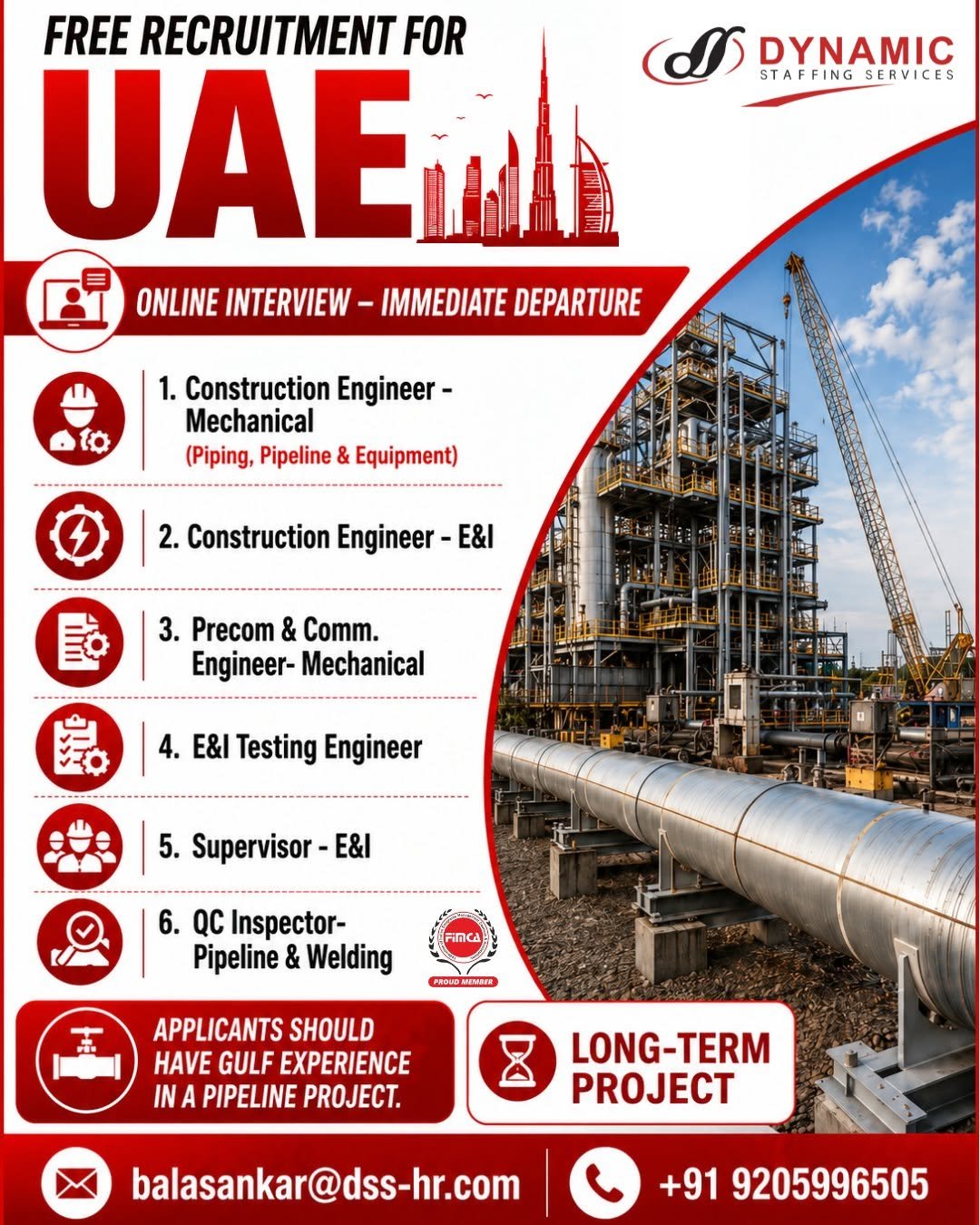 Free Recruitment For UAE Reputed Company - Online Interview