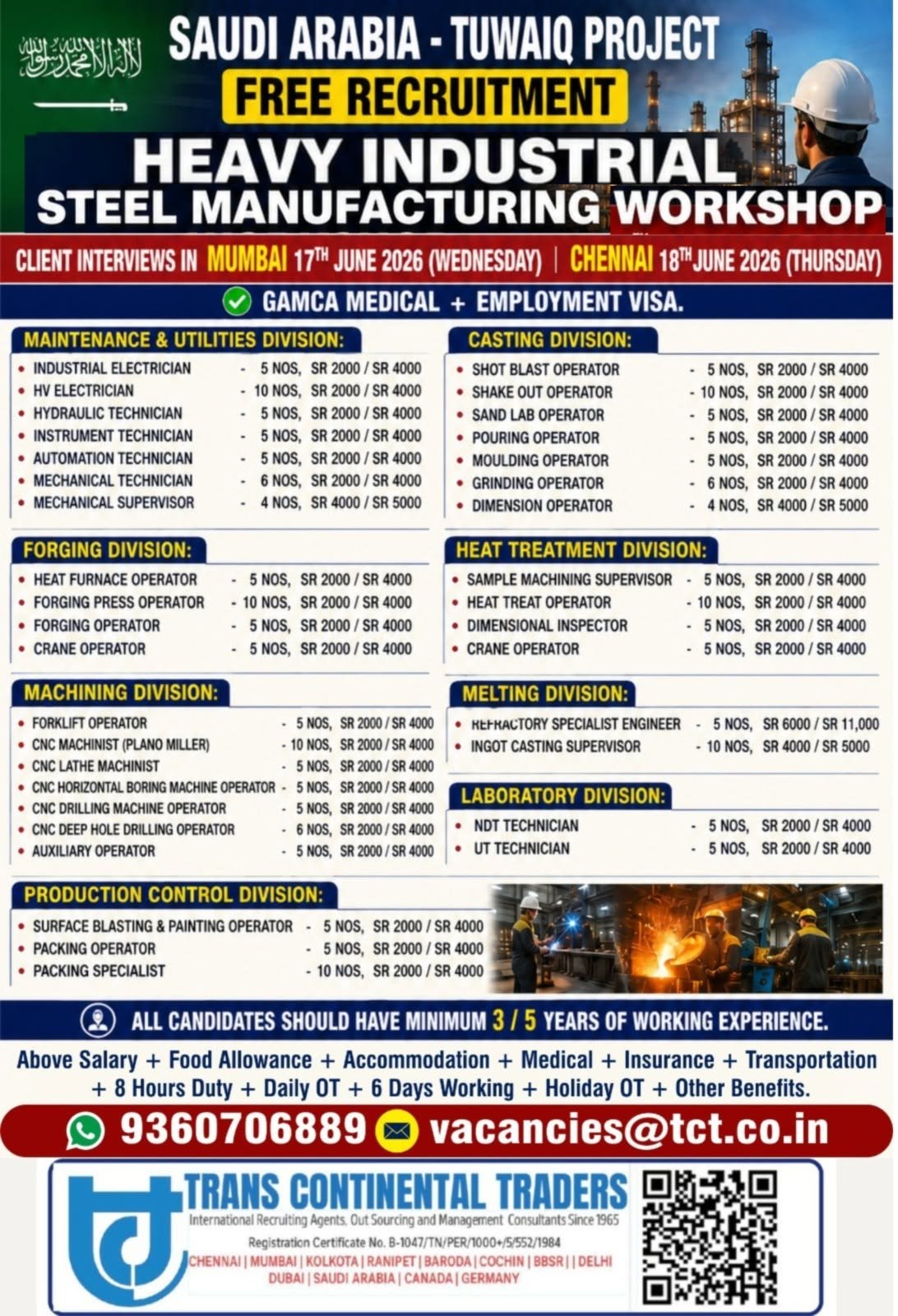 Saudi Arabia Tuwaiq Project Jobs 2026 – Free Recruitment 