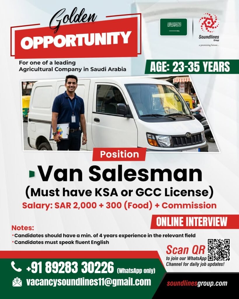 Hiring For one of a leading Agricultural Company in Saudi Arabia