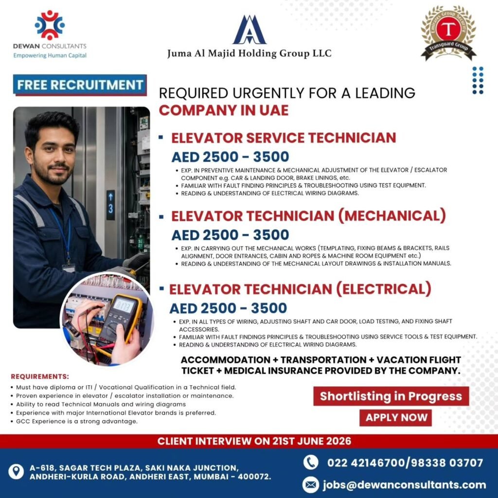 UAE : Free Recruitment For Juma Al Majid Holding Group LLC UAE : Free Recruitment For Juma Al Majid Holding Group LLC