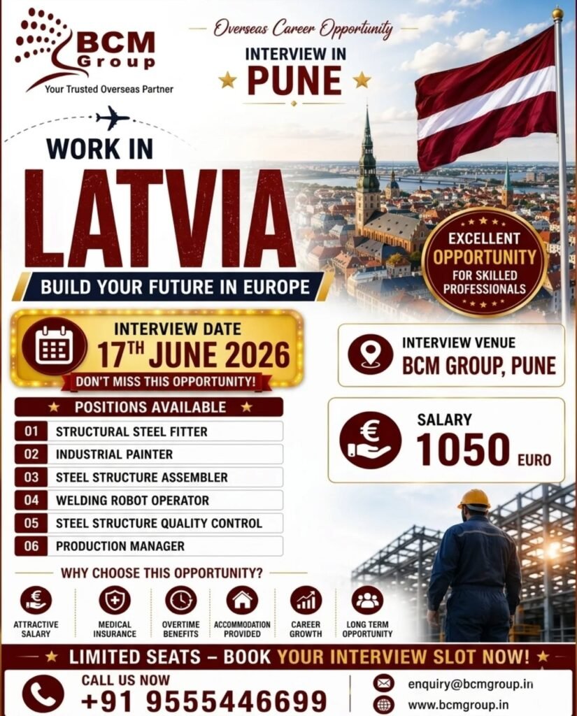 Latvia Jobs 2026 – Skilled Professionals Required 