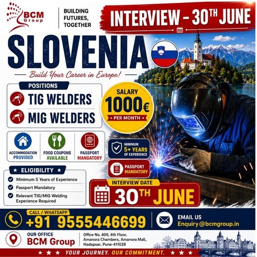 Slovenia Hiring – Interview on 30 th June Slovenia Hiring – Interview on 30 th June