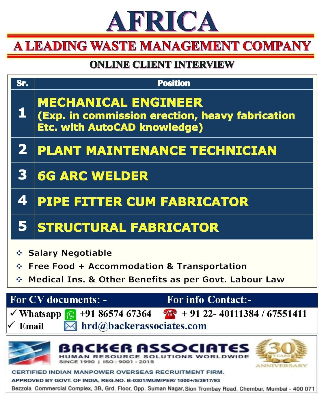 Africa Waste Management Company Jobs 2026 – Apply Now