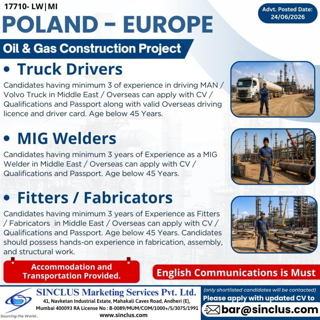 POLAND - EUROPE Jobs | Oil & Gas Construction Project 
