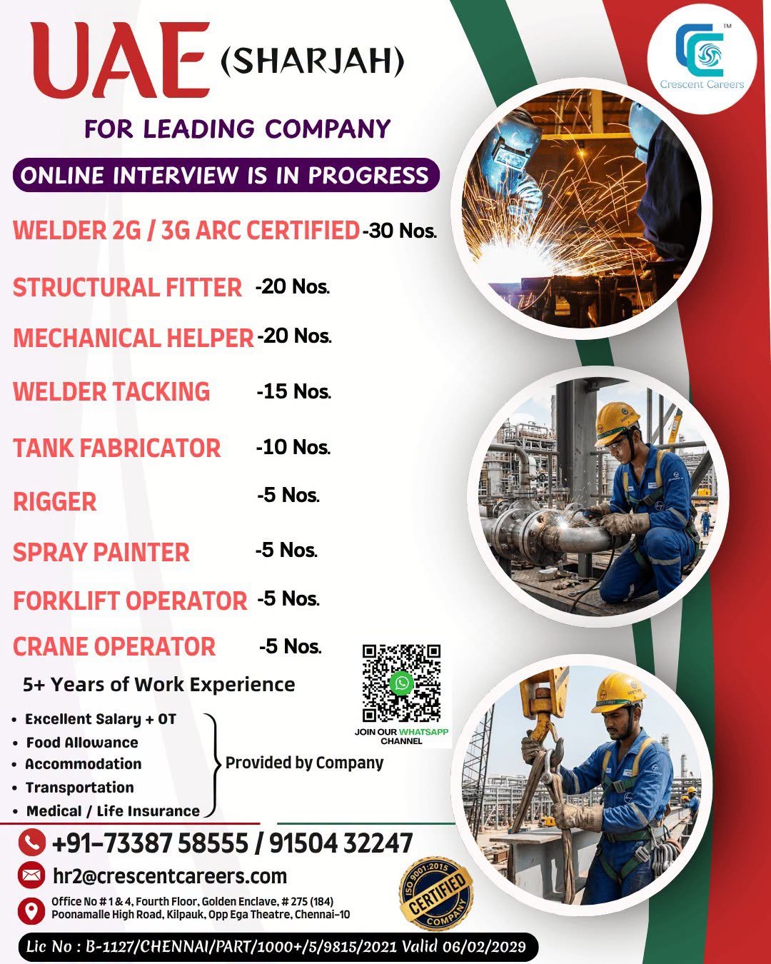 UAE (Sharjah) Jobs 2026 – Free Recruitment for Leading Company | Online Interview in Progress