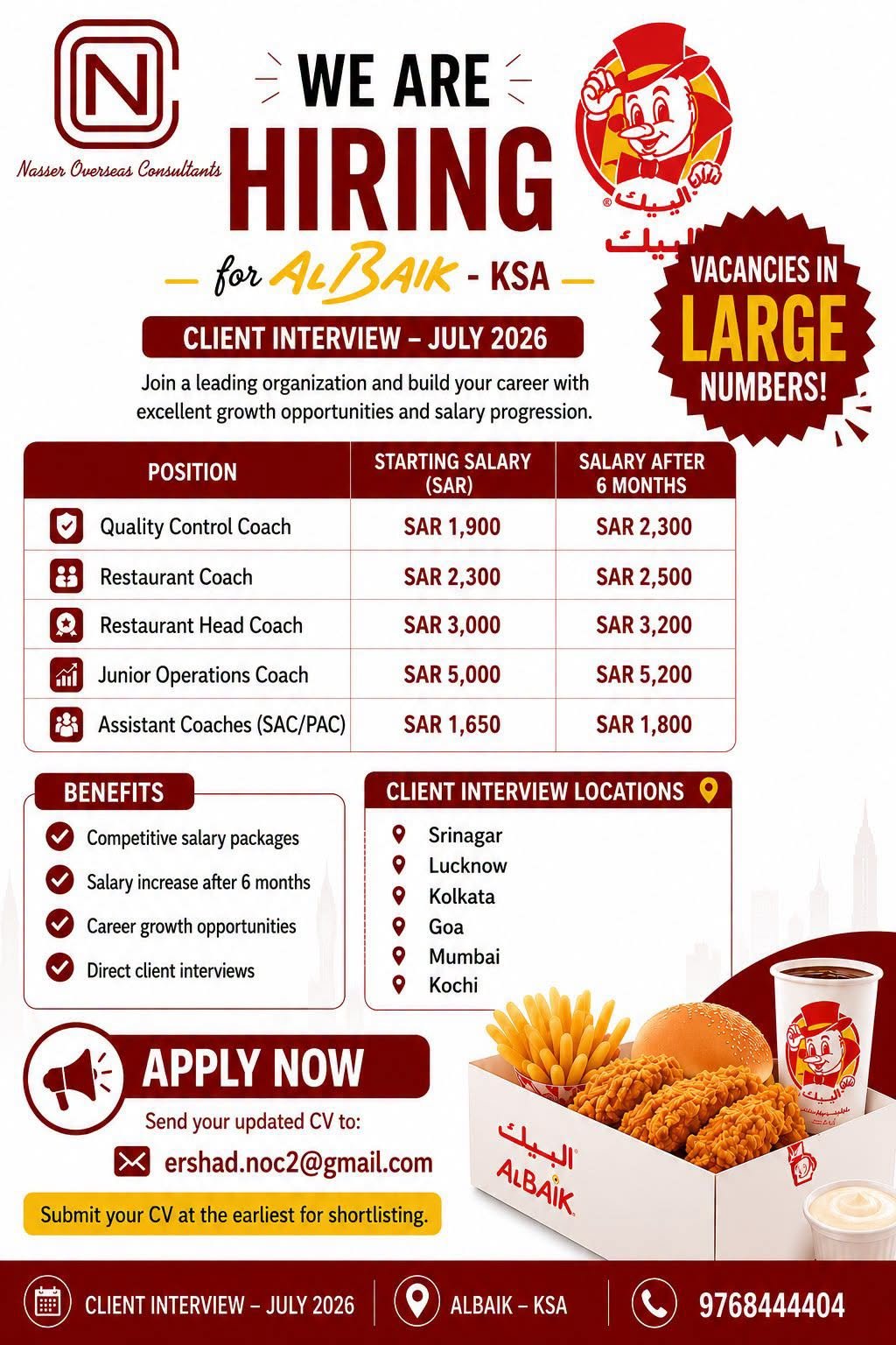 Albaik Saudi Arabia Jobs 2026 | Restaurant & Operations Vacancies 